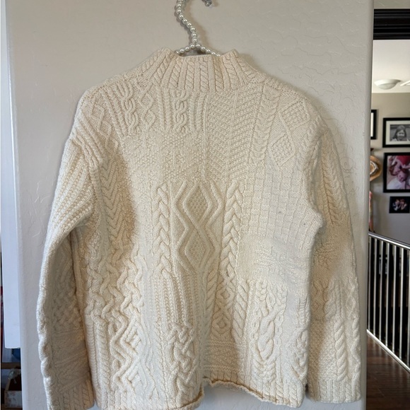 Lauren Ralph Lauren Ivory Cable Knit Button-Front Cardigan - Picture 2 of 3